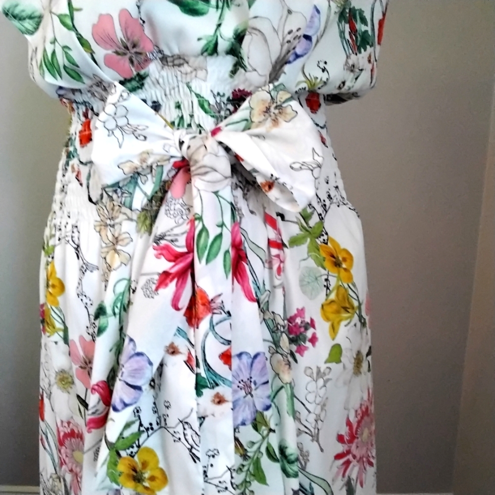 Parker NY Herley Halter Floral Midi Dress - S - Picture 7 of 13